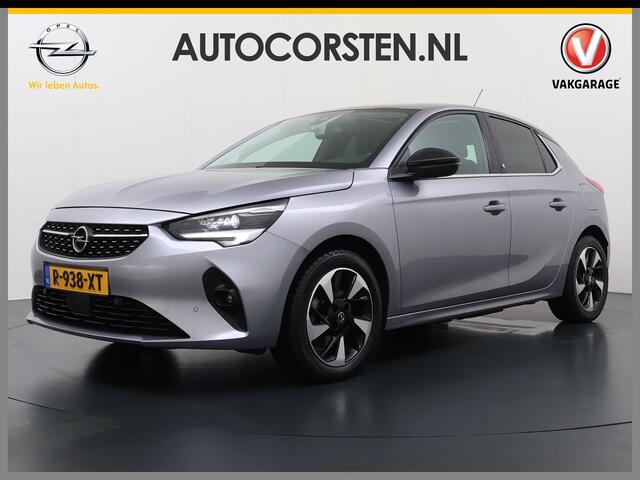 Opel e-Corsa Elegance 50kWh SOH 91% Panoramadak Adap.Cruise Warmtepomp 360°Camera Navi Ecc Apple Carplay Android Auto Pdc Lane Assist Lmv Privacy Glas Regen-Lichtsensor Led Keyless Zeer complete en keurig onderhouden Electrische Opel Corsa