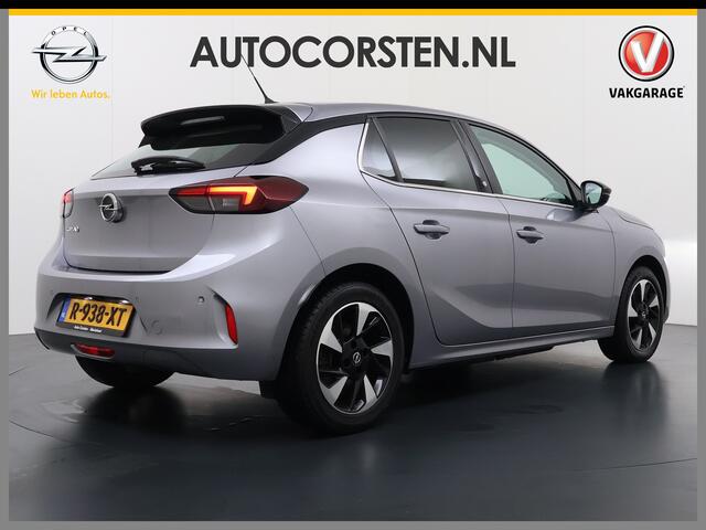 Opel e-Corsa Elegance 50kWh SOH 91% Panoramadak Adap.Cruise Warmtepomp 360°Camera Navi Ecc Apple Carplay Android Auto Pdc Lane Assist Lmv Privacy Glas Regen-Lichtsensor Led Keyless Zeer complete en keurig onderhouden Electrische Opel Corsa