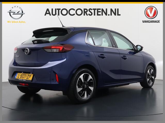 Opel e-Corsa 5Drs Elegance 50kWh Warmtepomp Navi Ecc Apple Carplay Android Auto Pdc Cruise Control SOH 90% Keyless Regen-Lichtsensor Lmv Led Isofix DAB Bluetooth Lane Assist 1e Eigenaar Origineel Nederlandse Auto