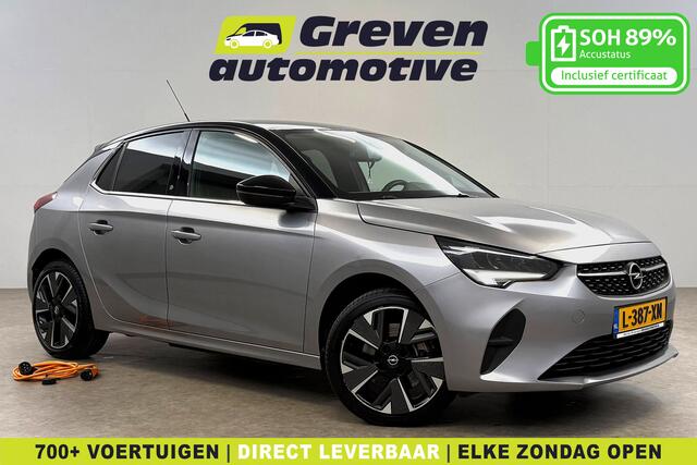 Opel e-Corsa Elegance 50 kWh | Snelladen | SOH 89% | Virtual | Cruise | Carplay | Stoel/Stuurverw. | Parkeersens. | NAP