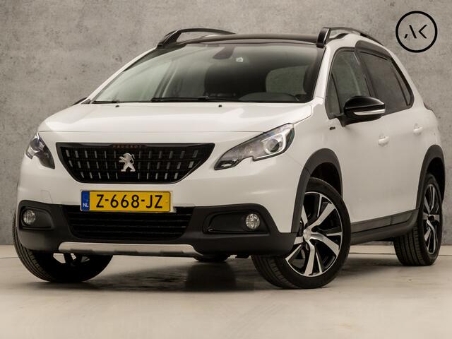 Peugeot 2008 1.2 PureTech GT-Line Automaat (PANORAMADAK, APPLE CARPLAY, NAVIGATIE, CLIMATE, STOELVERWARMING, LEDER, SPORTSTOELEN, GETINT GLAS, CRUISE, LM VELGEN, NIEUWSTAAT)