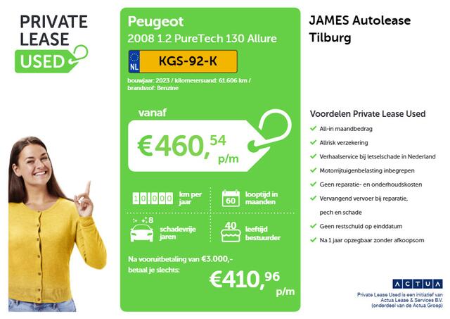 Peugeot 2008 1.2 PureTech 130 Allure CAMERA | CARPLAY & NAVI | STOF-LEER