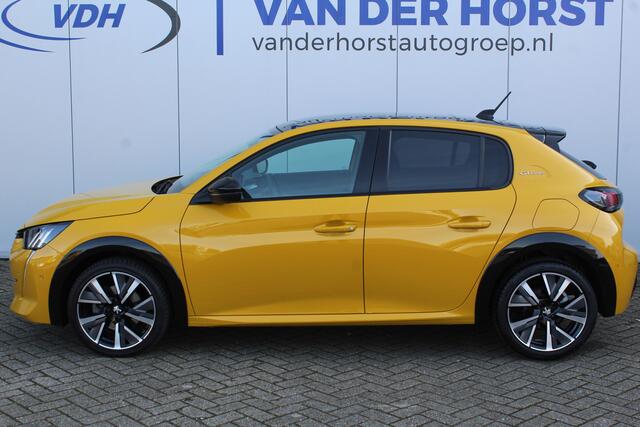 Peugeot 208 1.2-100pk PureTech GT-Line. Geweldig mooie, sportieve, luxe en goed onderhouden Peugeot 208 ! Panodak, adaptive cruise cntrl, keyless entry/start, 3-D dashboard, volautm. airco dual, LED verlichting, camera, dode hoek detectie, metallic lak, LM wielen etc