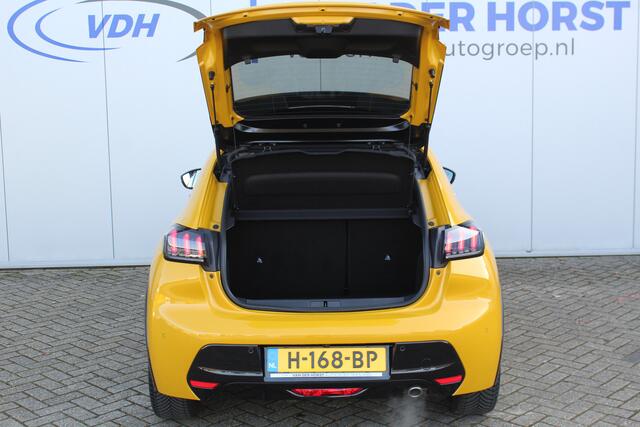 Peugeot 208 1.2-100pk PureTech GT-Line. Geweldig mooie, sportieve, luxe en goed onderhouden Peugeot 208 ! Panodak, adaptive cruise cntrl, keyless entry/start, 3-D dashboard, volautm. airco dual, LED verlichting, camera, dode hoek detectie, metallic lak, LM wielen etc
