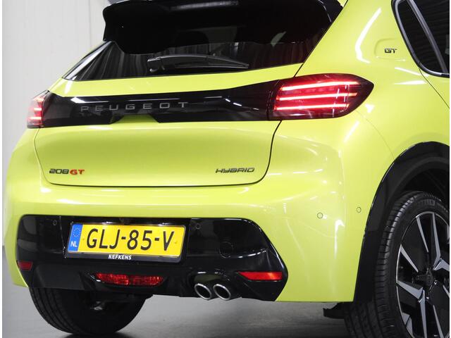 Peugeot 208 Hybrid 136PK e-DCS6 GT | AUTOMAAT | 1ste eigenaar | Stoelverwarming | Dodehoekdetectie | 360'Camera | LEER/Alcantara | Adaptive Cruise Control | Climate Control | Parkeersensoren | FULL LED | Sfeerverlichting | Isofix | Privacy Glass |