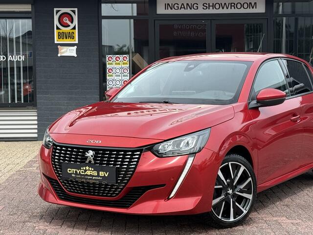 Peugeot 208 1.2 PureTech Blue Lease Allure automaat 131 pk org nl auto nap logisch navi camera climate ctr cruise ctr led half leder/stof lmv 17 inch dealer onderhouden