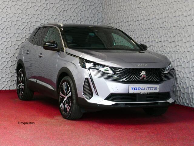 Peugeot 3008 130PK GT PACK LEER I-COCKPIT LED CARPLAY EUROPA.NAVI ELEK.KLEP CAMERA ADAP.CRUISE ZWARTE HEMEL. ALCANTARA/LEER BLINDSPOT. 2024