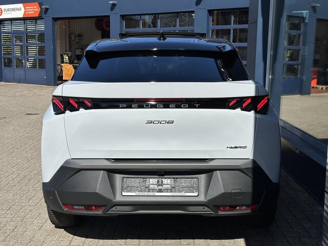 Peugeot 3008 1.2 Hybrid 145 GT | Meest Complete 3008 van NL ! | Panorama Schuif-/Kanteldak | FOCAL Premium Audio | Volledig "NAPPA" Lederen Bekleding | Stoelverwarming / Ventilatie & Massage | 360 Graden Camera | Drive Assist Plus | Grip Control + Michelin All Season 