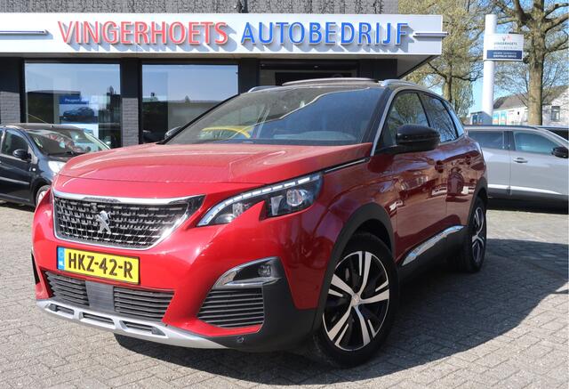 Peugeot 3008 130 Pk Benzine * GT Line *** Automaat *** Schuifdak * Navigatie * 1/2 Leder * Dodehoekbewaking * Parkeer Camera Voor en Achterzijde * Keyless Entry & Start Button * Climate & Cruise Control * TOP onderhouden * Vingerhoets: Vierde Generatie Eersteklas Serv