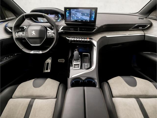 Peugeot 3008 1.6 HYbrid 225 Allure 225Pk Automaat (PANORAMADAK, APPLE CARPLAY, MEMORY SEATS, LEDER, STOELVERWARMING, ADAPTIVE CRUISE, FOCAL AUDIO, TREKHAAK, GETINT GLAS, ELEK ACHTERKLEP, NIEUWSTAAT)