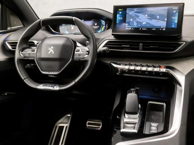 Peugeot 3008 1.6 HYbrid 225 Allure 225Pk Automaat (PANORAMADAK, APPLE CARPLAY, MEMORY SEATS, LEDER, STOELVERWARMING, ADAPTIVE CRUISE, FOCAL AUDIO, TREKHAAK, GETINT GLAS, ELEK ACHTERKLEP, NIEUWSTAAT)