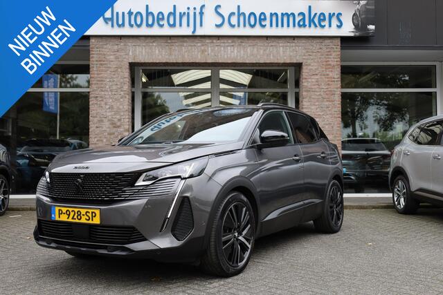 Peugeot 3008 1.6 HYbrid 225 GT BLACK-PACK! Pack Business LEER/ALCANTARA PANO CARPLAY STOELVERW. ELEC.STOEL/KLEP MASSAGE MEMORY 360-CAMERA CRUISE CLIMA NAP 2XPDC 19''LMV