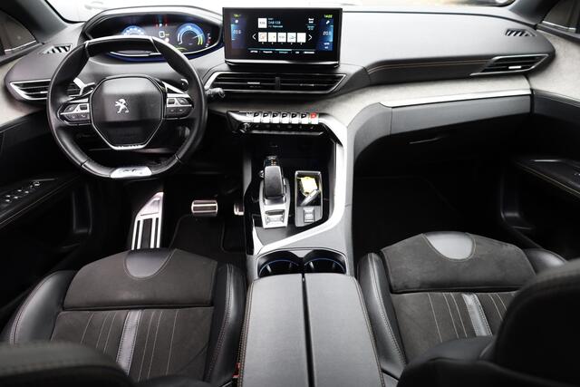 Peugeot 3008 1.6 HYbrid 225 GT BLACK-PACK! Pack Business LEER/ALCANTARA PANO CARPLAY STOELVERW. ELEC.STOEL/KLEP MASSAGE MEMORY 360-CAMERA CRUISE CLIMA NAP 2XPDC 19''LMV