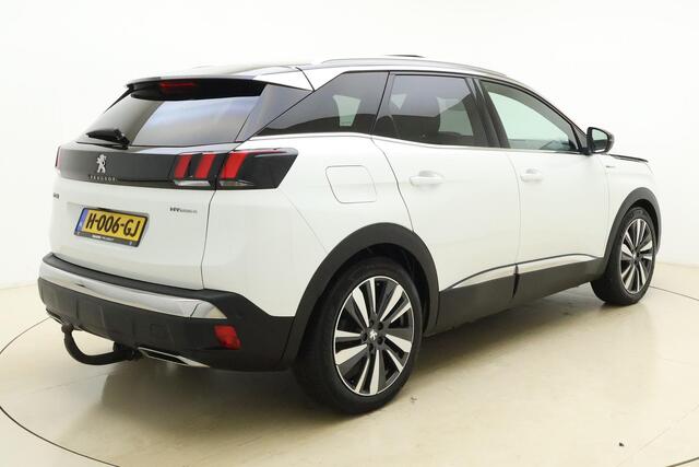 Peugeot 3008 1.6 HYbrid4 300 Première Pack Avantage Design Lederen Stoelen l Elektrisch + Memory + Massage/Verwarmbaar l Schuif-Kanteldak l Camera l PDC l Trekhaak l Apple Carplay/Android Auto l Elektrische kofferbak l Adaptive Cruise l Climate Control l DAB l Draadlo