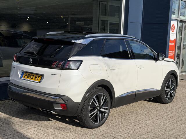 Peugeot 3008 1.6 HYbrid 225 GT | Meest Complete Uitvoering | Afneembare trekhaak 1250 KG | Schuif Kantel Panoramadak | Focal l Alcantara / Massage Stoelen | Full LED | Keyless Pakket | Night Vision | 360 Graden Camera | 19 Inch Velgen | Navigatie | Adaptieve Cruise Co