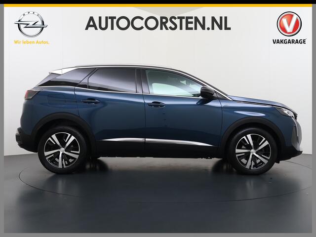Peugeot 3008 131PK Automaat GT Adap.Cruise Stoelverwarming Elek.Achterklep 3D-Navi 360°Camera Apple Carplay Android Auto Ecc Pdc Privacy Glas Lmv Led Connected-Apps Bluetooth Lane Assist Led Dodehoeksensor Voorzien van All-Season banden