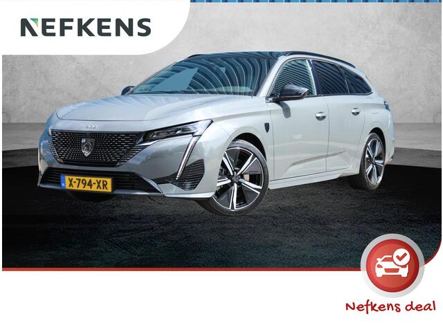 Peugeot 308 SW 1.6 Plug-in Hybrid 180PK GT | Schuif/Kanteldak | AppleCarPlay/AndroidAuto | 18"LMV | Navigatie | Adaptive Cruise Control | Climate Control | 360'Camera | Keyless entry | Alcantara/Leer | Privacy Glass |