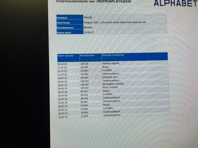 Peugeot 308 SW 1.2 PureTech Active Sport Pack Business - Carplay, Cruise, Navi, Stoelverw. Afn. Trekhaak