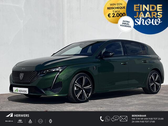 Peugeot 308 1.6 Plug-in Hybrid 180 GT Automaat / Dealer onderhouden / Trekgewicht 1.500kg / Navigatie / Adaptieve Cruise Control / Camera 360° / Apple Carplay Android / 18" LM wielen /