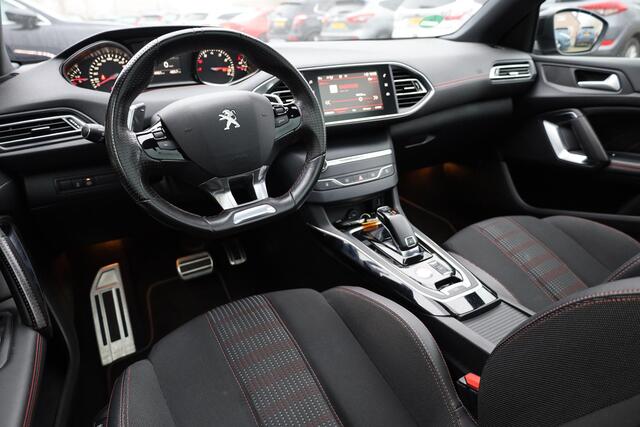 Peugeot 308 SW 1.2 PureTech GT-line PANO STOELVERW/MASSAGE CARPLAY HALFLEER 2xPDC ZWARTE-HEMEL CRUISE STUURFLIPPERS ENZ.