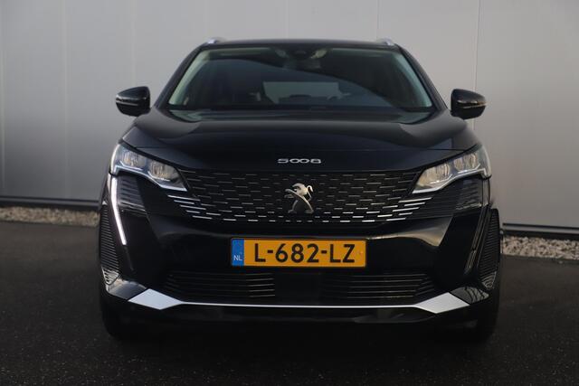 Peugeot 5008 1.2 PureTech Blue Lease Allure 131PK 7 Persoons Keyless Half Leder Virtual Cockpit Navigatie Camera Carplay Android Elektrische Achterklep 19 inch LMV