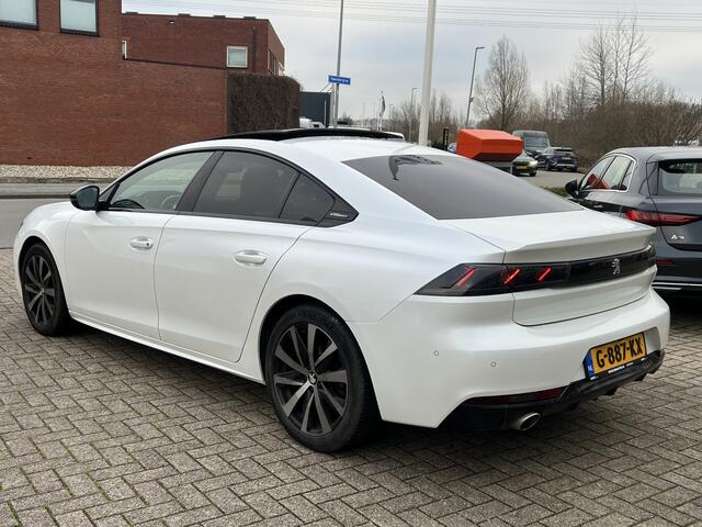 Peugeot 508 1.6 180 pk Automaat GT Line Navigatie Trekhaak Panoramadak Nappa Leer Elek Stoelen Camera Focal Audio Carplay Getint Glas