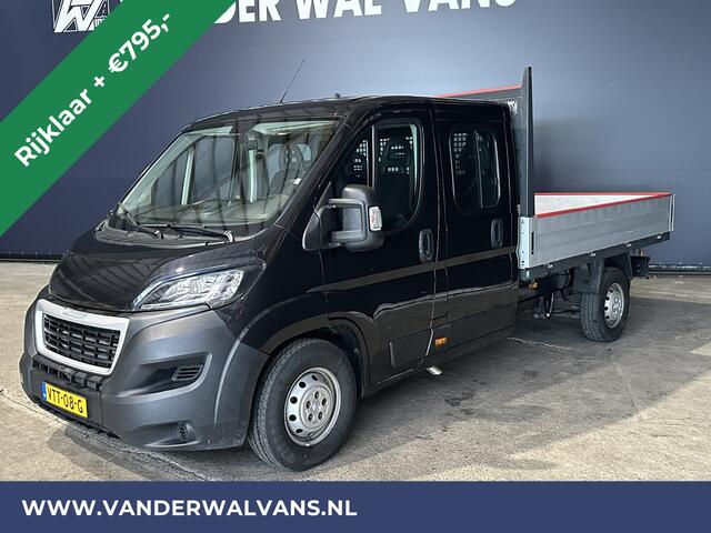Peugeot BOXER 2.2 BlueHDi 140pk Pick up Dubbel cabine open laadbak Euro6 RIJKLAAR Airco | 7-Zits | Bluetooth telefoonvoorbereiding