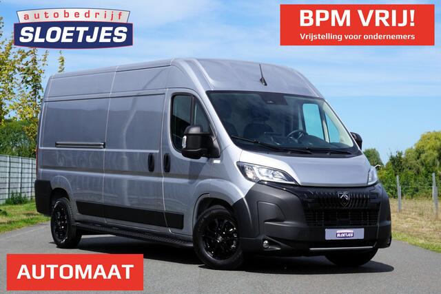 Peugeot BOXER 2.2 BlueHDi 180 L3H2 3.5t Nieuw en BPM vrij |180 pk automaat |2e airbag |Groot scherm |Navi |Climate control |Cruise |Metallic |Mooie camperbasis