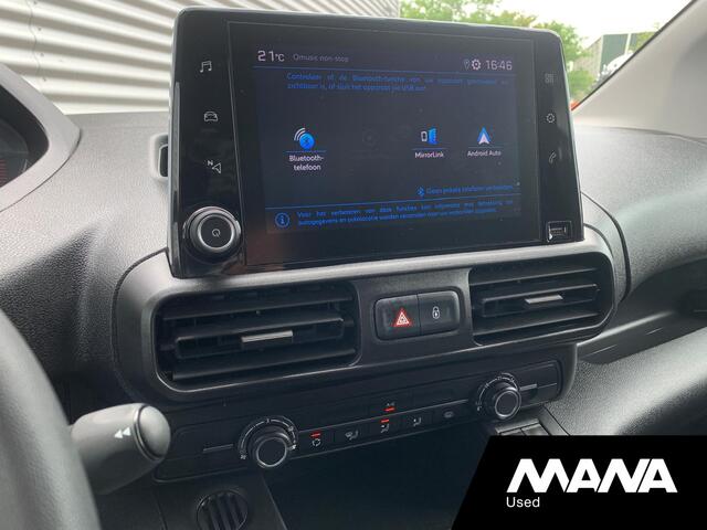 Peugeot PARTNER 1.5 BlueHDI Premium Airco Sensoren CruiseControl Bluetooth MirrorLink AndroidAuto USB 12V