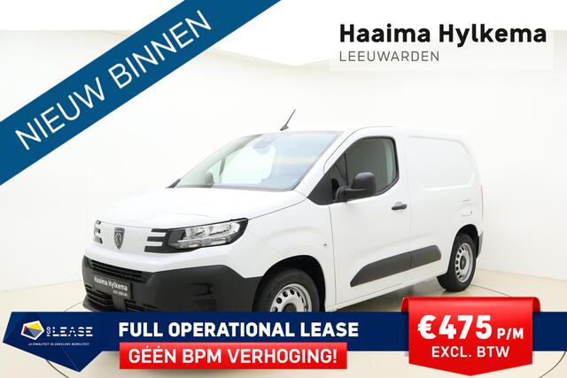 Peugeot PARTNER 1.5 BlueHDi EAT8 S&S L1 130 PK | Automaat | 7 X UIT VOORRAAD LEVERBAAR | Airco | Cruise Control | Laadvloer| Apple Carplay | 2-zits | Camera | Stuurwielbediening