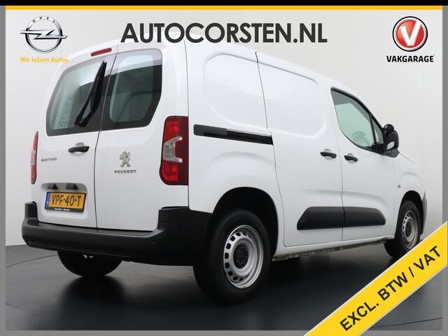 Peugeot PARTNER HDI 102pk Apple Carplay Android Navi Airco Cruise Control Pdc DAB Bluetooth Carkit 1.5 BlueHDI Premium Schuifdeur Achterdeuren met ruit Connected Electr.ramen en Spiegels CV-Afstandbediend 1500kg trekvermogen!