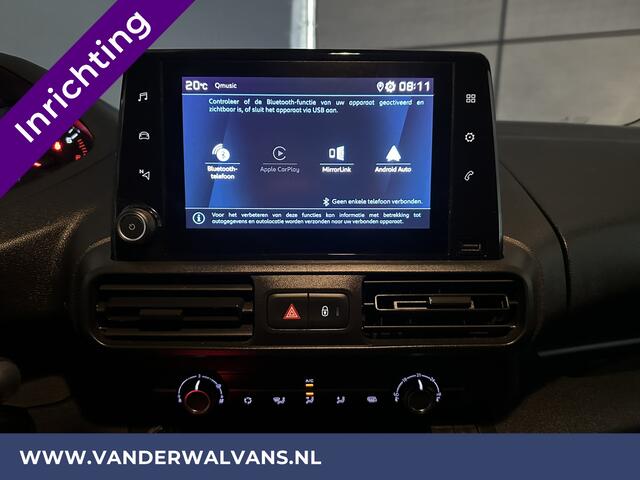 Peugeot PARTNER 1.5 BlueHDI 102pk L1H1 inrichting Euro6 Airco | Apple Carplay | Cruisecontrol Parkeersensoren, Android auto, zijdeur
