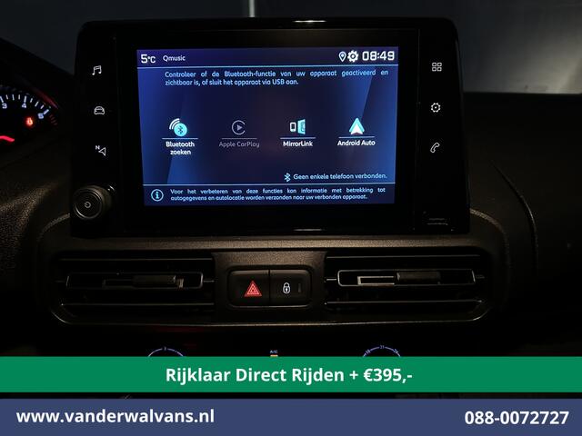 Peugeot PARTNER 1.5 BlueHDI 102pk L1H1 *Rijklaar Direct Rijden* Euro6 Airco | Apple Carplay | Cruisecontrol Zijdeur, Android Auto, Trekhaak