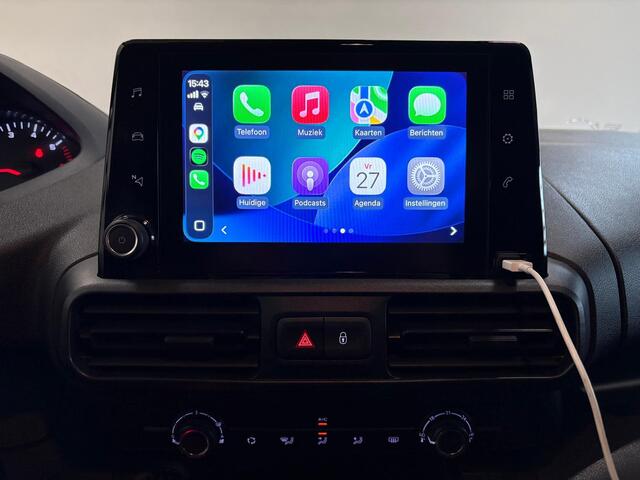 Peugeot PARTNER 1.5 BlueHDI Premium Long Navigatie Apple Carplay Android Auto Parkeersensoren achter Cruise Control Airco Lang L2