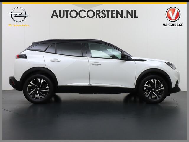 Peugeot e-2008 EV50kWh Panorama-Schuif/kanteldak Allure 3D-Virtual Cockpit Apple Carplay/Android Auto Navi Ecc Cruise Control Pdc 1/2 Leer Draadloos GSM laden Led Regen-Lichtsensor DAB Verkeersbord detectie Zeer compleet! 45.000 nieuw!