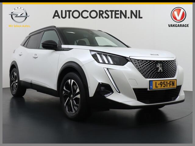 Peugeot e-2008 EV50kWh Panorama-Schuif/kanteldak Allure 3D-Virtual Cockpit Apple Carplay/Android Auto Navi Ecc Cruise Control Pdc 1/2 Leer Draadloos GSM laden Led Regen-Lichtsensor DAB Verkeersbord detectie Zeer compleet! 45.000 nieuw!