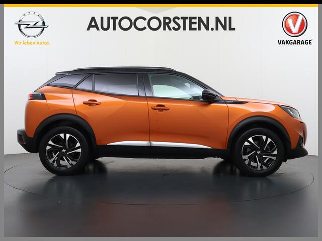 Peugeot e-2008 EV Allure 50kWh SOH 97% Two Tone 3D-Navi Stoelverwarming Apple Carplay Android Auto Ecc Cruise Control Regen-Lichtsensor Privacy Glas Keyless Connected-Apps DAB Bluetooth Led Lane Assist Isofix Dealeronderhouden 1e Eigenaar Origineel Nederlandse Auto