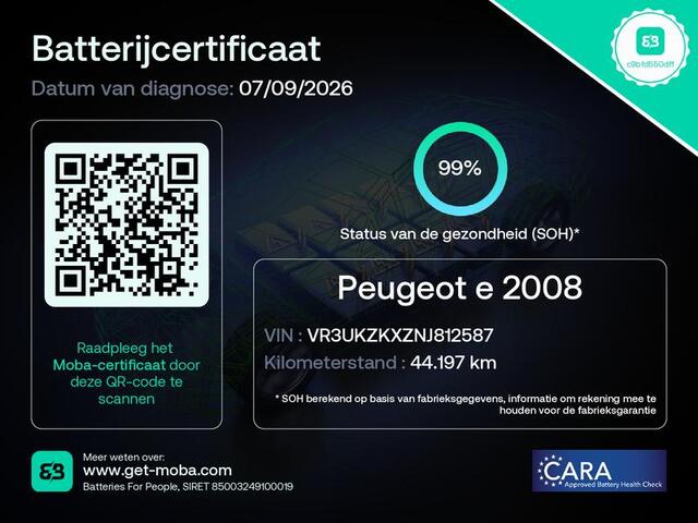 Peugeot e-2008 EV Active 50 kWh | Climate Control | Cruise Control | Apple Carplay & Android Auto | Keyless Start | Parkeersensoren achter