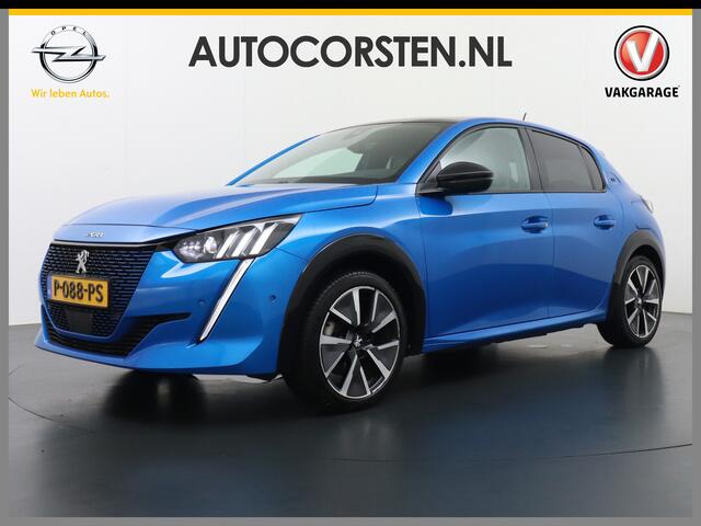 Peugeot e-208 EV GT 50kWh 5drs Panorama-dak Trekhaak Apple Carplay Android Auto Navi Ecc 360°Camera Cruise Control DAB Pdc Stoelverwarming Sportstoelen Led Lmv 17" Privacy Glas Bluetooth Led Connected Apps