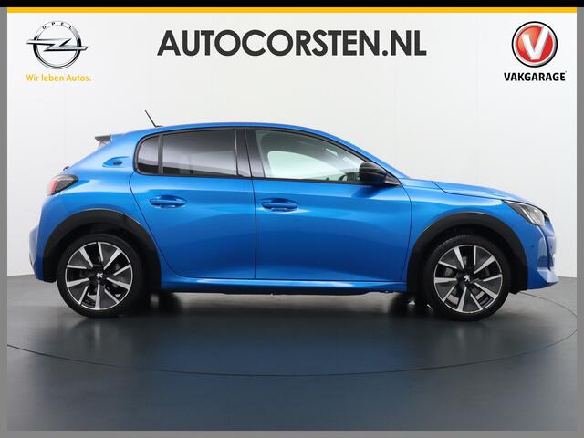 Peugeot e-208 EV GT 50kWh 5drs Panorama-dak Trekhaak Apple Carplay Android Auto Navi Ecc 360°Camera Cruise Control DAB Pdc Stoelverwarming Sportstoelen Led Lmv 17" Privacy Glas Bluetooth Led Connected Apps