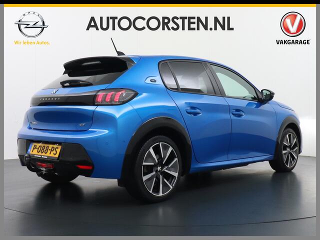 Peugeot e-208 EV GT 50kWh 5drs Panorama-dak Trekhaak Apple Carplay Android Auto Navi Ecc 360°Camera Cruise Control DAB Pdc Stoelverwarming Sportstoelen Led Lmv 17" Privacy Glas Bluetooth Led Connected Apps