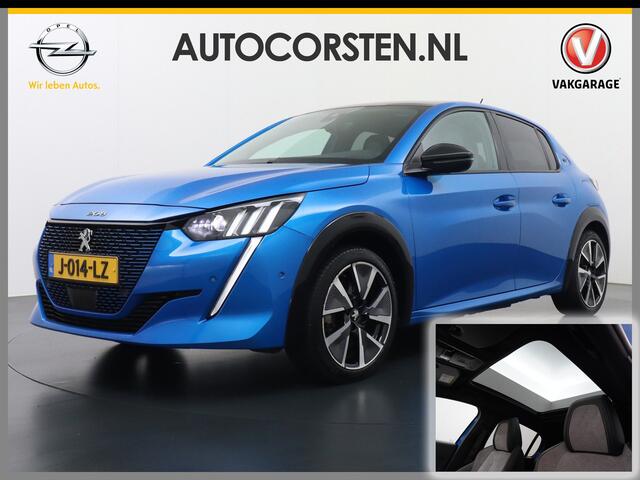 Peugeot e-208 EV GT 350 50kWh Panormadak Adap.Cruise 360°Camera Navi Ecc Stoelverwarming Apple Carplay Android Auto DAB+ Lane Assist Keyless Led Pdc 1e Eigenaar Origineel Nederlandse Auto
