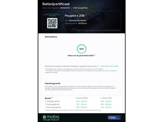 Peugeot e-208 EV GT 350 50 kWh | 3-Fase | Zeer compleet! |