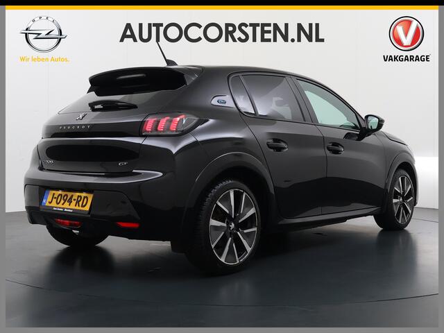 Peugeot e-208 EV GT-line 350 50kWh Pano-dak 360°Camera Leder/Alcantara Adaptive-Cruise Apple Carplay Android Auto Navi Ecc Pdc-a+v SOH 89% Stoelverwarming Led Lmv 17" Regen-Lichtsensor Privacy Glas Keyless DAB+ 1e Eigenaar Origineel Nederlandse Auto Dealeronderhouden B