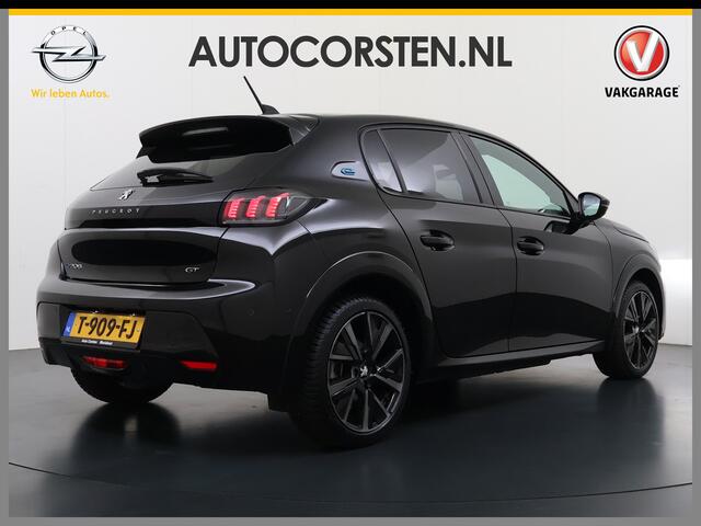 Peugeot e-208 EV GT350 SOH 98% Panoramadak Virtual Cockpit 360°Camera Keyless 3D-Navi Ecc Apple Carplay Android Auto Pdc Sensor dodehoek Regen-Lichtsensor Cruise Control Lmv Privacy Glas Isofix Led DAB Bluetooth 1e Eigenaar Dealeronderhouden Origineel Nederlandse Auto