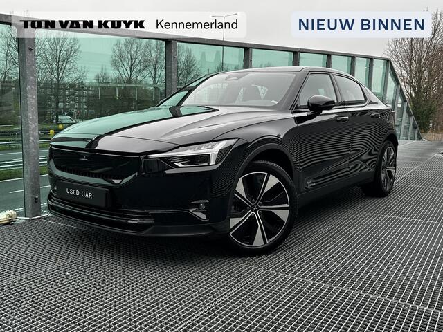 Polestar 2 Long Range Single Motor 82 kWh Parkeer camera 360 Gr. Verwarmde voorstoelen, Trekhaak semi Electrisch, Electrische achterklep.