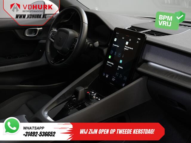Polestar 2 Long Range 78 kWh 551 WLTP LED/ Adapt.Cruise/ Pano/ Stuurverw./ Stoelverw./ Memory/ Navi/ Carplay/ Climate/ Camera/ 20'' LMV