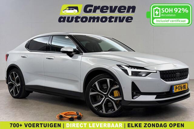 Polestar 2 Long Range Dual Motor 78 kWh 408PK | Snelladen | SOH 92% | Virtual | Camera | H/K | Carplay | Memory | Cruise | Stoel/Stuurverw. | NAP