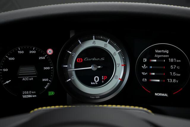 Porsche 911 Turbo S 3.8 650pk |Aeropakket|volledig PPF|PCCB|panoramadak|sportdesign|sport chrono|Porsche Exclusive|memory|Burmester|sport stoelen 18-voudig|360 camera|PDLS|Apple Carplay|stoelventilatie en verwarming|blind spot|