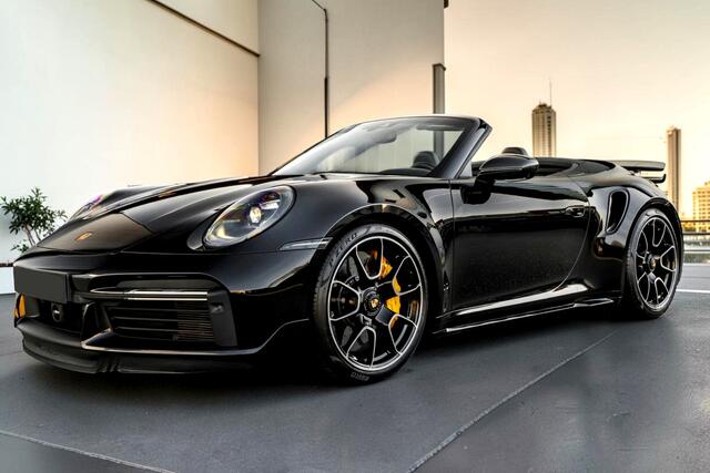 Porsche 911 Cabrio 3.8 Turbo S 478kW/650pk PDK8 SPORT DESIGN + AERO-PAKKET + BURMESTER + NACHTZICHT + ADAPT.CRUISE + 360 CAMERA + LIFT + KEYLESS ENTRY&DRIVE + SPORT CHRONO + PDLS PLUS + PASM SPORT -10MM + TARGET BLU EYE + PPF FRONT + 20/21 INCH EXCL.DESIGN!